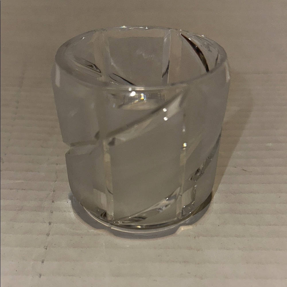 Vintage Elegant crystal 24% lead Votive Holder